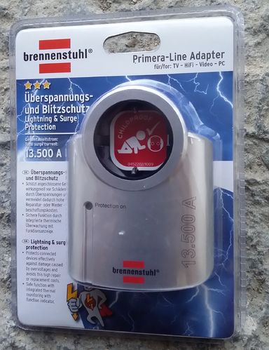 Brennenstuhl Primera-Line Adapter Überspg. Blitzschutz